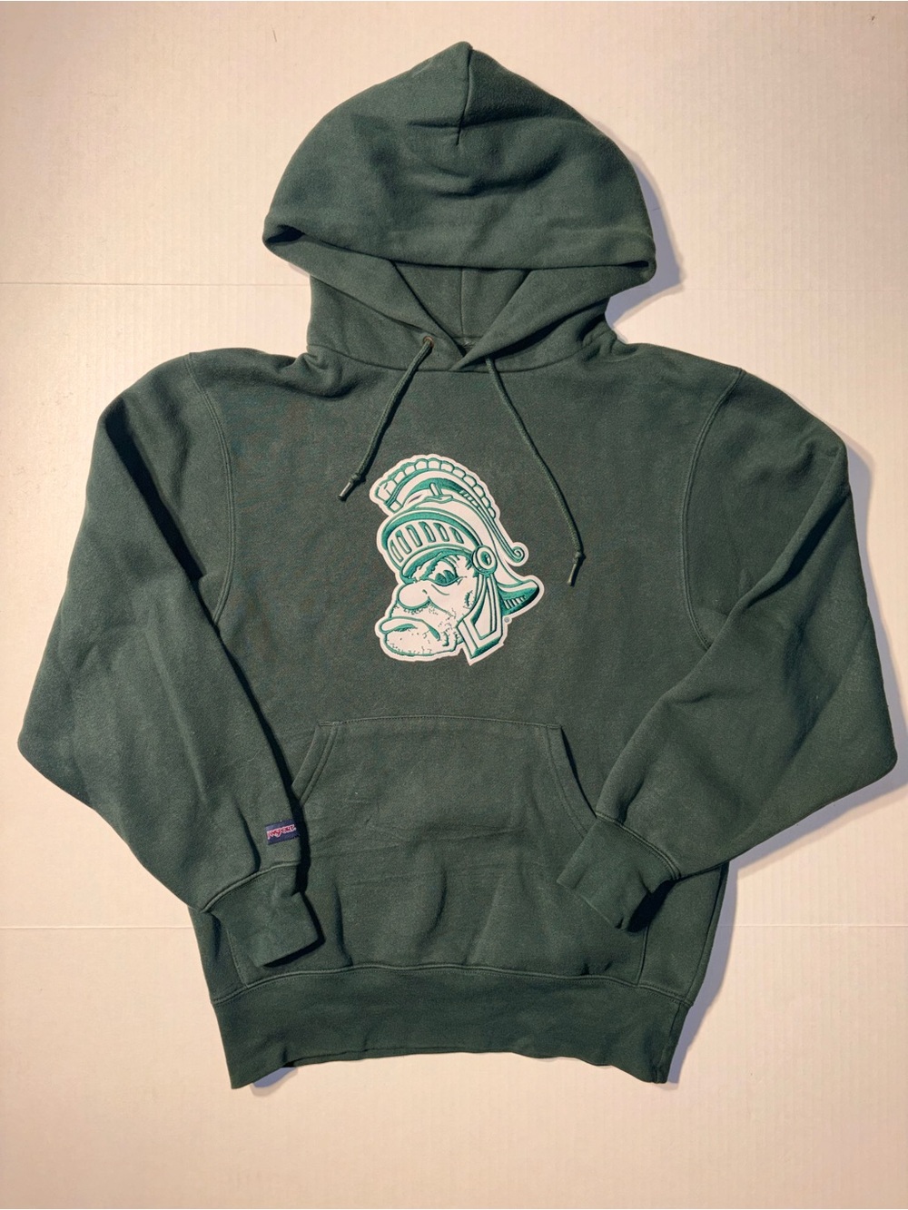 Vtg Jansport Michigan State Spartans Gruff Sparty Y2K Pullover Hoodie Sz Small